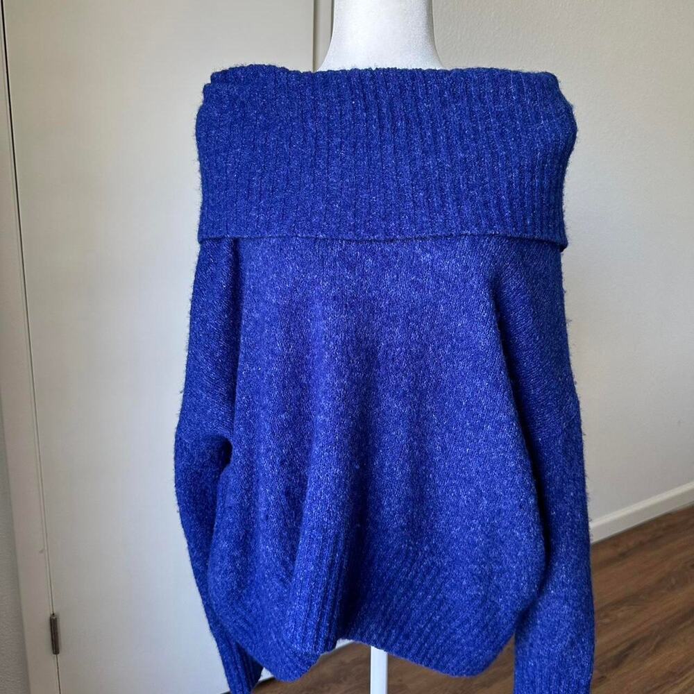 Michael Kors Long Sleeve Navy Blue Wool Blend Sweater Size XL